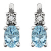 Earrings > Accented > Diamond > .02 CTW > & > Sapphire > Pink > Created