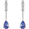 Earrings > Tanzanite & Diamond > Genuine