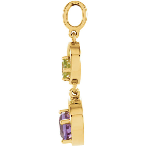 Pendant > Peridot & Amethyst > Genuine