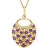 Necklace > 18" > Diamond > .06 CTW > & > Amethyst