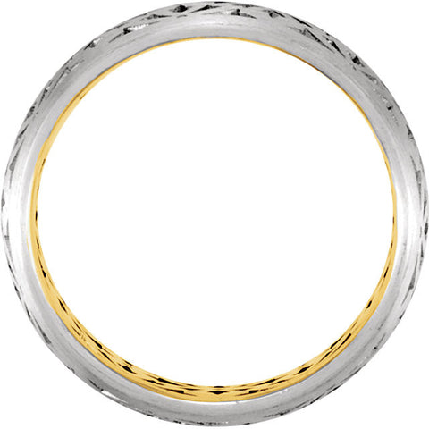 Band > Pierced > Laser > 8mm > Two-Tone > 14kt
