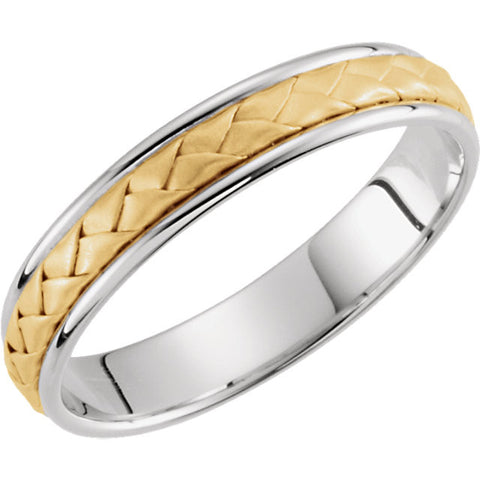 Band > Hand-Woven > 4mm > Two-Tone > 14kt