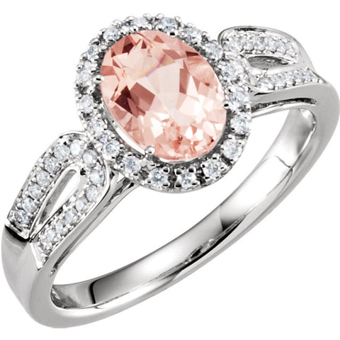 Ring > Diamond > CTW > 1/Morganite & 1.*Multiple Diamond Cuts and Weights available*
