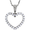 Necklace > 18" > Heart > Diamond > 1/2 CTW