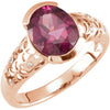 Ring > Garnet & Diamond > Rhodolite