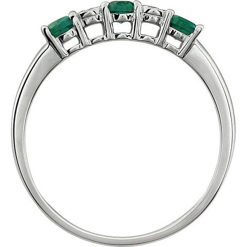 Ring > Diamond > .01 CTW > & > Emerald > Created.*Multiple Diamond Cuts and Weights available*