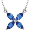 Necklace > 16" > Sapphire > Blue > Created > Chatham®