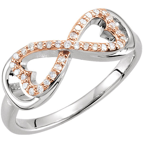 Ring > Diamond > 1/8 CTW > Center > Plated > Rose > with