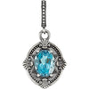 Pendant > Topaz > Blue > Swiss > Style > Victorian