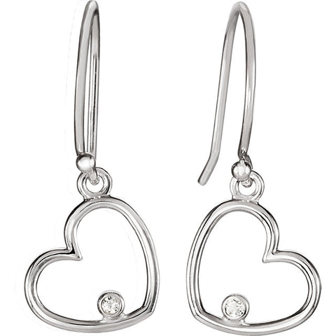 Earrings > Heart > Diamond > .03 CTW