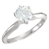 Ring > Solitaire > Moissanite > Created > Round > 7mm