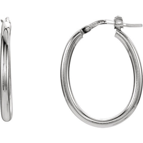 Earrings > Hoop > Tube > Oval > 18x24mm