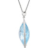 Necklace > 18" > Rope-Styled > Topaz > Blue > Sky