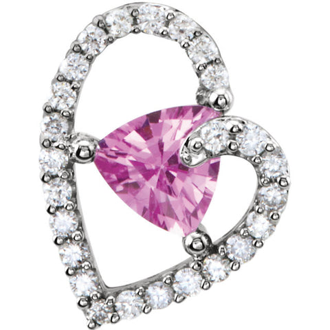 Pendant > Diamond > CTW > 1/Sapphire & 1 > Pink