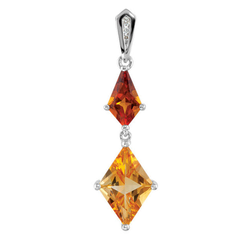 Pendant > Citrine & Diamond > Citrine, > Madeira > Genuine