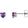 Earrings > Heart > Amethyst