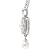 Necklace > 18" > Diamond > .04 CTW > & > Pearl > Cultured > Freshwater