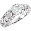 Ring > Engagement > Diamond > .05 CTW > & > Moissanite > Created