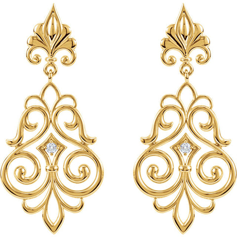 Earrings > Dangle > Decorative > Diamond > .06 CTW