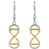 Earrings > Center > Plated > Gold > with > Silver > Sterling