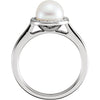 Ring > Diamond > .08 CTW > & > Pearl > 7.5-8mm