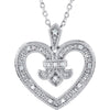 Necklace > 18" > Design > Heart > Diamond > .06 CTW