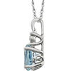 Necklace > 18" > .02 CTW > & > Sapphire > Blue > Created