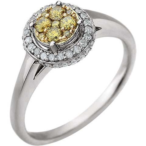 Ring > Diamond > Yellow & White > 1/2 CTW