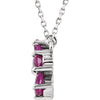 Necklace > 16" > Sapphire > Pink > Created > Chatham®
