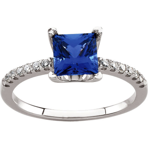 Ring > Diamond > CTW > 1/Sapphire & 1 > Created > Chatham®