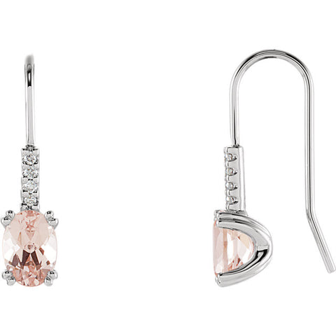 Earrings > Morganite & Diamond