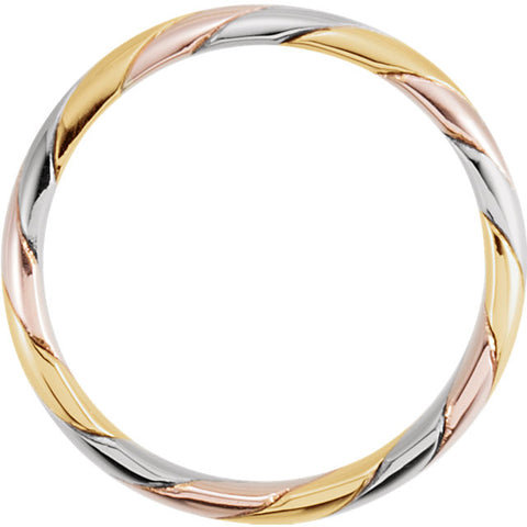 Band > Hand-Woven > 4mm > Tri-Color > 14kt