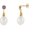 Earrings > Topaz > Blue > Pearl & Swiss > Freshwater