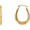 Earrings > Hoop > Twisted > Oval