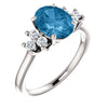 Ring > Diamond > 1/4 CTW > & > Topaz > Blue > Swiss