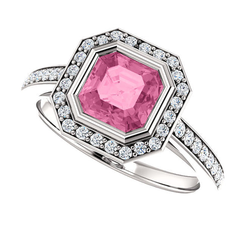 Ring > Engagement > Sapphire > Pink > 1/3 CTW