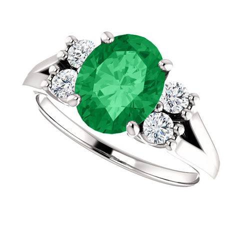 Ring > Diamond > CTW > 1/Emerald & 1 > Created > Chatham®