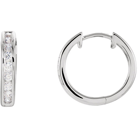 Earrings > Hoop > Hinged > Zirconia > Cubic