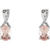 Earrings > Morganite & Diamond