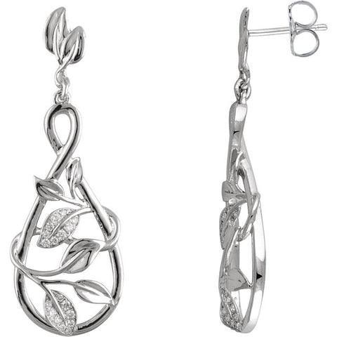 Earrings > Leaf > Infinity-Inspired > Diamond > 1/5 CTW