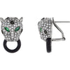 Earrings > Onyx & Diamond > Emerald,