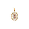 Pendant > Marquise > Guadalupe > of > Lady > Tri-Color > 22x16.75mm