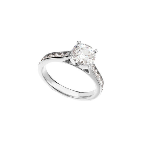 Zirconia > Cubic > 4mm > with > Ring > Engagement > Diamond > 1/2 CTW